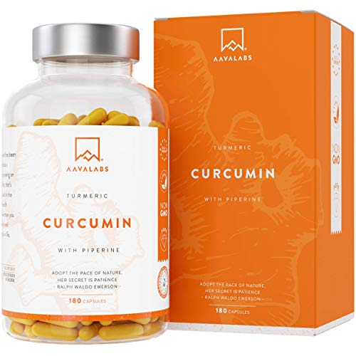 Cápsulas de Complejo de Curcumina Biodisponible con Pimienta Negra [ 700 mg ] - 95% Extracto de Cúrcuma y Piperina - 180 cápsulas - Vegano y libre de OGM - Probado por Terceros - Hecho en UE