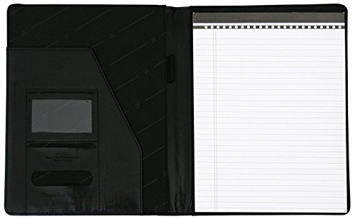 Cartera portafolios de estilo ejecutivo - Para documentos de tamaño A4 - Cuero abatanado - Negro