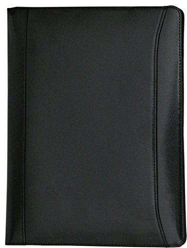 Cartera portafolios de estilo ejecutivo - Para documentos de tamaño A4 - Cuero abatanado - Negro