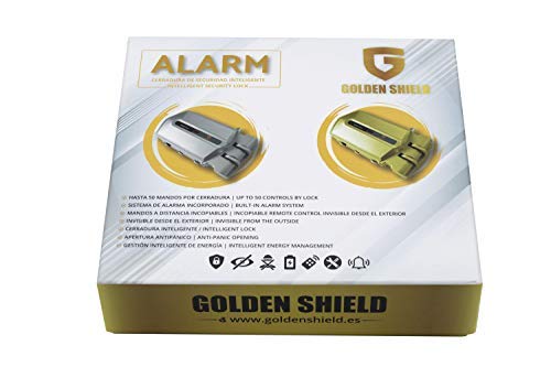 Cerradura Invisible con alarma Golden Shield Alarma 120db 4 mandos incopiables