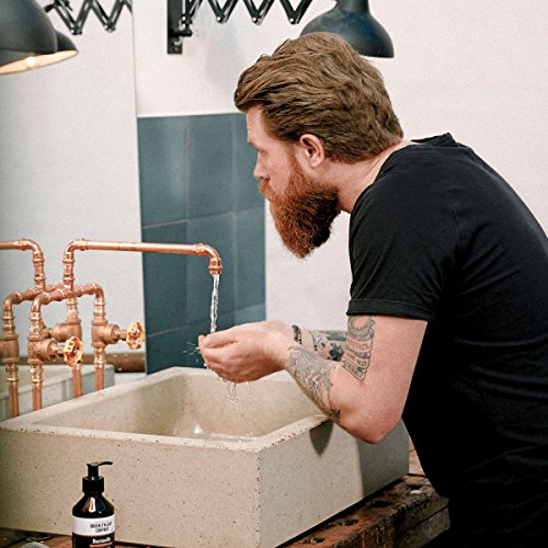 champú y jabón de barba: Beard Wash 250 ml ✔ limpieza y cuidado de la barba - cosméticos naturales de la BROOKLYN SOAP COMPANY ®✔cuidado de barba natural para el hombre moderno y como idea de regalo