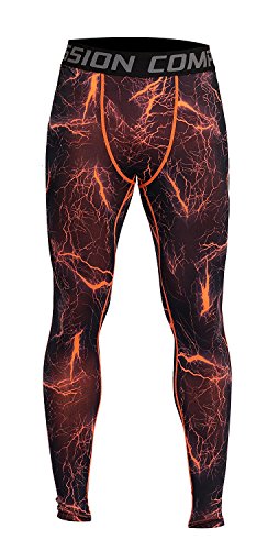 Chataes - Mallas de compresión para hombre, para entrenamiento y entrenamiento térmico, de secado rápido, pantalones de fitness y correr, para correr