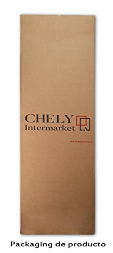 Chely Intermarket, Espejo de Pared Cuerpo Entero 35x140cm(47,50x152cm)/Blanco y plateado/Mod-131,Aptos para peluquerías, salón, recibidor, Dormitorio y oficinas. Made in Spain-Material Madera.