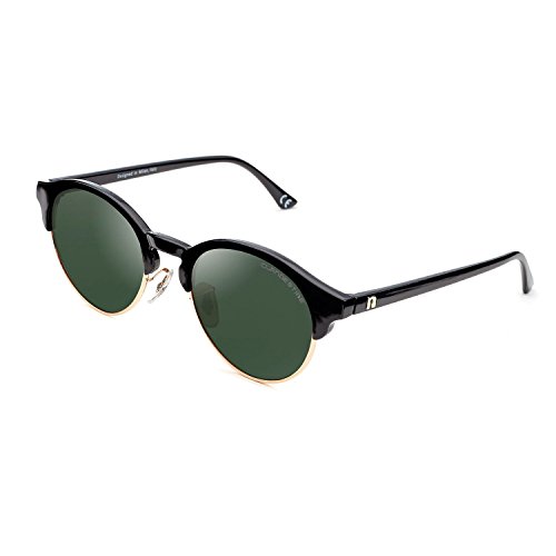 CLANDESTINE Sferico Black Gold Dark Green - Gafas de Sol Polarizadas Hombre & Mujer