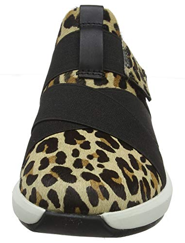 Clarks Un Rio Strap, Zapatillas para Mujer, Multicolor (Leopard PRT Pony Leopard PRT Pony), 38 EU