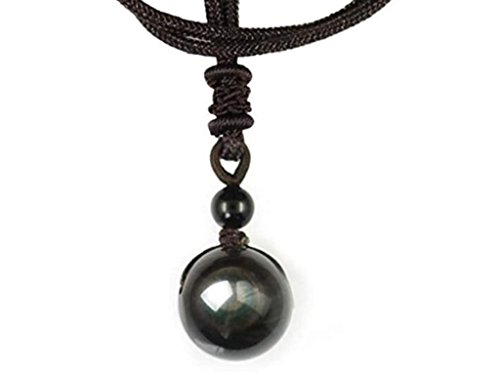 Collar con colgante de obsidiana ojo celeste, ideal como regalo para el Día de la Madre