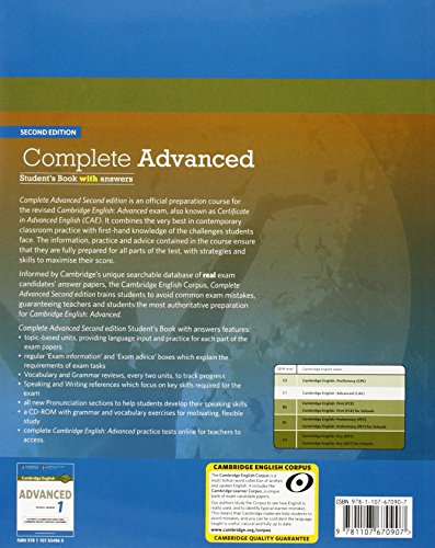 Complete Advanced Student's Book with Answers with CD-ROM Second Edition