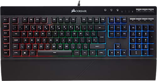 Corsair K55 RGB - Teclado Gaming (retroiluminación multicolor RGB, QWERTY), negro [España]