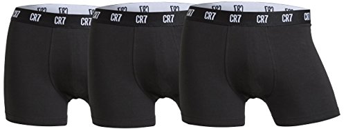 CR7 CRISTIANO RONALDO 3 Pack Basic Trunk bóxer, Hombre, Multicolor (Black), M