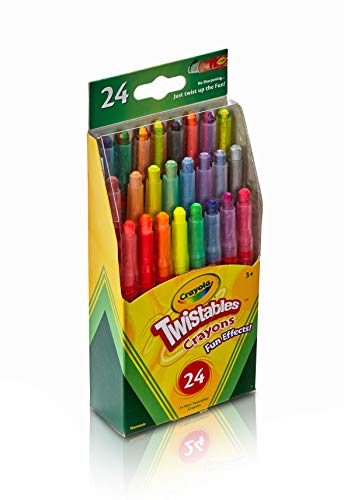 CRAYOLA 24ct Mini Twistable - Ceras de Colores con Efectos Especiales (24 Unidades)