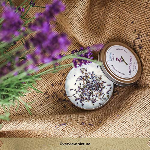 Creative Home Lavanda Velas 100% Cera de Soja | 45 Horas Tiempo de Consumo | 180ml | Aceites Aromáticos Naturales | Hecho a Mano | Vegano | Aromaterapia para Aliviar el Estrés