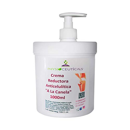 CREMA ANTICELULITICA REDUCTORA A LA CANELA 1000 ml(Fucus, Laminaria,Hiedra,Castaño de Indias, Ruscus,Cafeina)