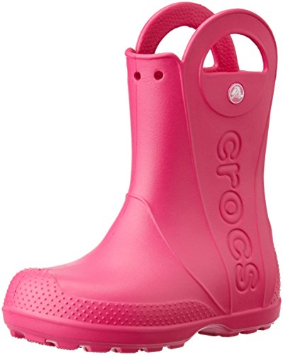 Crocs Handle It Rain Boot K, Botas de Agua Unisex Niños, Rosa (Candy Pink), 24/25 EU