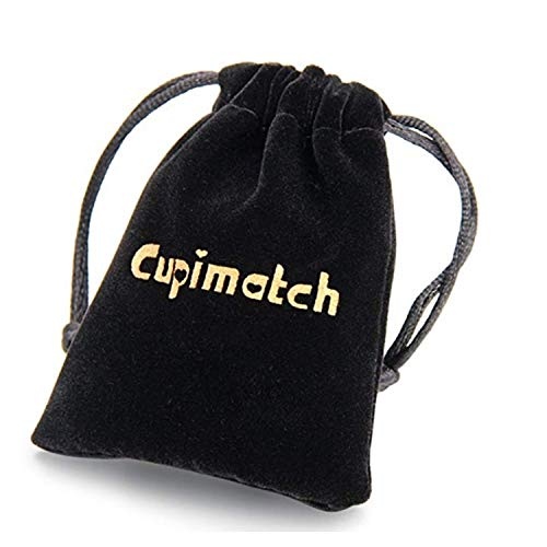 Cupimatch Pulsera Infinito Hombre Cuero Brazalete Acero Ajustable Pulsera Simbolo Infinito Amor Hombre Mujer Joyería de Moda Deligado (Negro)