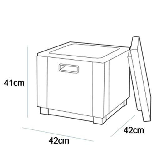 Curver Ice Cube Mesa nevera para jardín, 5 litros, Marrón, 41x41x41 cm