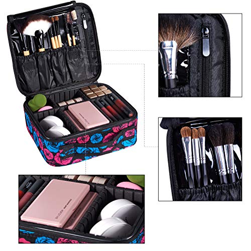 DCCN Neceseres Maquillaje Maletín de Cosmética Profesional Neceser Beauty Case Equipaje de Viaje Neceser de Viaje Rosa (b) Small:26x24x10cm