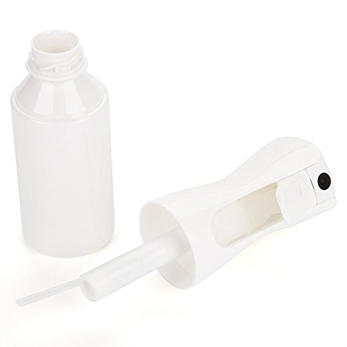 Delaman Botella de Aerosol Rociador de Agua de Peluquería de Plástico Recargable, Botella de Spray de Barbería, Herramienta para el Cabello (Capacidad : 300ml, Color : Blanco)