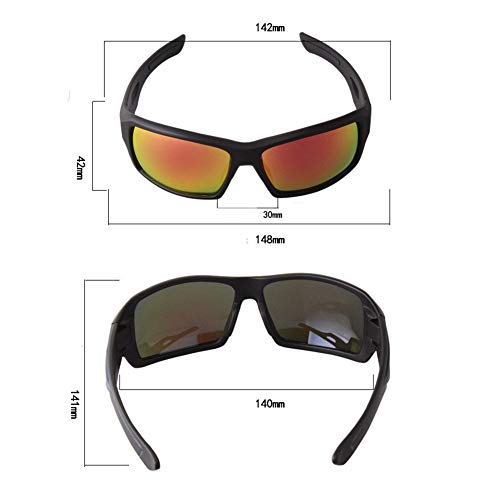 Deportes Al Aire Libre Ciclismo Gafas, Gafas De Sol Polarizadas, Impermeable Bicicleta De Montaña Gafas, Lentes UV400 De Alta Resistencia, Antideslumbrante, Templos De La Primavera (Blanco Azul)