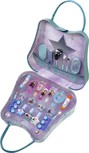 Disney Princess Frozen II Wonderland Weekender - Neceser Frozen II, Set de Maquillaje para Niñas - Maquillaje Frozen - Selección de Productos Seguros en un Maletín de Maquillaje Multicolor