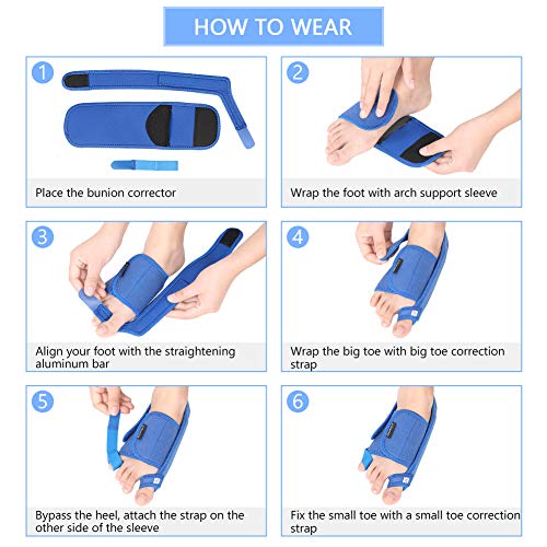 DOACT Corrector de Juanetes, Hallux Valgus de Corrector, Corrección de Pequeño Pulgar para Hombres y Mujeres, para Hallux Valgus Alivio Dolor Del Pie