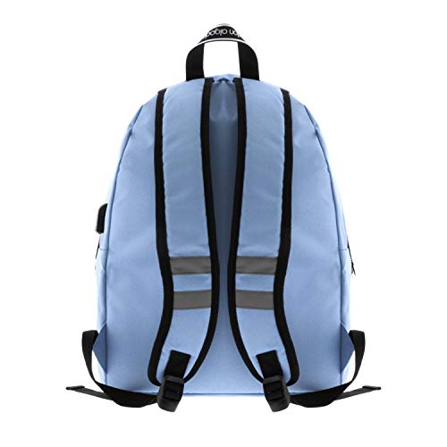 Don Algodón Mochila Mujer Casual Nailon con puerto USB Azul Claro