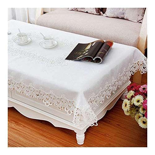 DONGZHI Clásico Tapete de Mesa Cordón Camino de Mesa, Bufandas de tocador Sala Manteles Funda de Silla para casa Navidad Partido (Color : White, Size : 75 * 200cm)