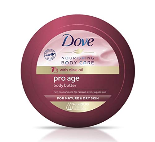 Dove Nutritivo Cuidado Corporal Pro Age Mantequilla Corporal 250ml (Paquete de 4)