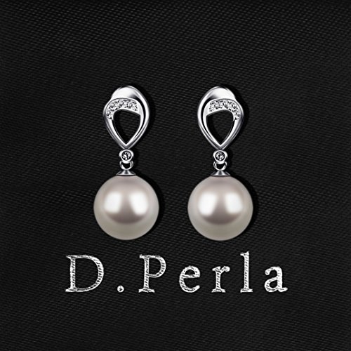 D.Perlla Mujer Pendientes Plata de Ley 925"Te amo por siempre" con Para Regalos Originales