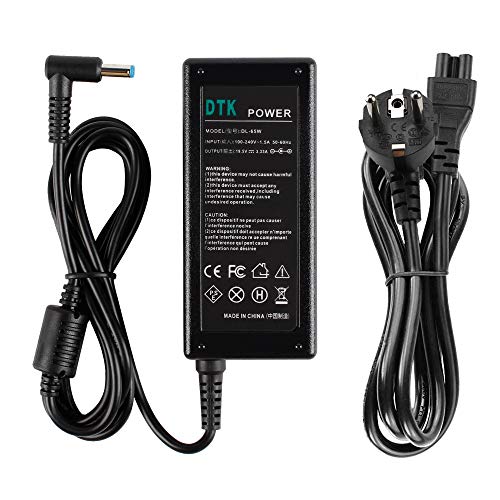 DTK® Computadora portátil Cargador Fuente de alimentación Adaptador Unidad de alimentación para portátil HP Output: 19.5V 3.33A 65W Cargadore y adaptadore Conector: 4.5 X 3mm