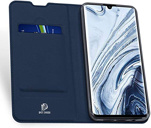 DUX DUCIS Funda Xiaomi Mi Note 10, Funda Xiaomi Mi Note 10 Pro, PU Cuero Flip Carcasa Fundas Móvil de Tapa Libro para Xiaomi Mi Note 10 / Mi Note 10 Pro (Azul Marino)