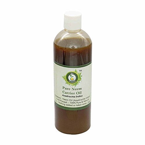 El aceite de neem | Azadirachta Indica | Para plantas | Para el crecimiento del pelo | Para piel | Prensado en frío | 100% natural puro | Neem Oil | 100ml | 3.38oz By R V Essential