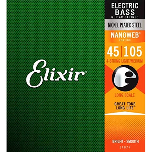 Elixir 14077 - Juego de cuerdas para bajo eléctrico.045-0.105