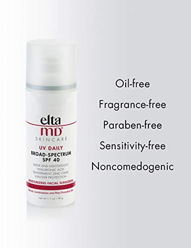 EltaMD UV Daily Moisturizing Facial Sunscreen SPF 40 - For Normal, Combination & Post-Procedure Skin 48g/1.7oz