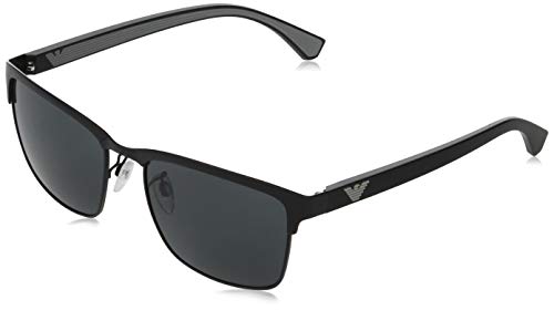 Emporio Armani 0EA2087 Gafas, Black/Smoke, 56/18/142 Unisex Adulto