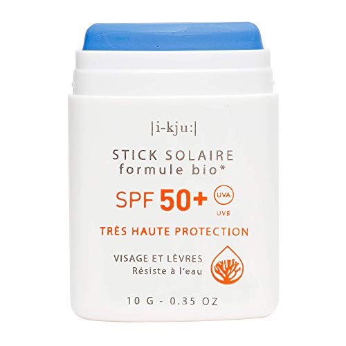 EQ | Protector Solar Facial en Stick SPF50+ - Filtros Minerales - Cara y Zonas Sensibles - Protección UVA UVB muy alta - Resistente al Agua - Azul - 10g