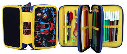 Estuche 3 compartimentos Batman vs Superman