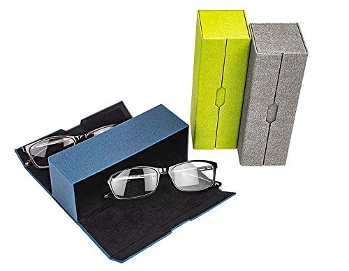 Estuche doble práctico para gafas "Duo Cosy" para 2 gafas con imán, resistente y elegante