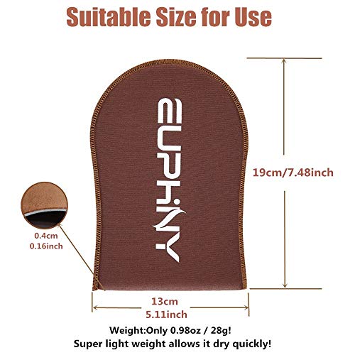 EUPHNY Aplicador Autobronceador Mitt - Microfibra Manopla Autobronceador Applicator Guante Autobronceador Reutilizable Fake Tan Mitt para Free Tan, lociones bronceadoras, mousse, sprays