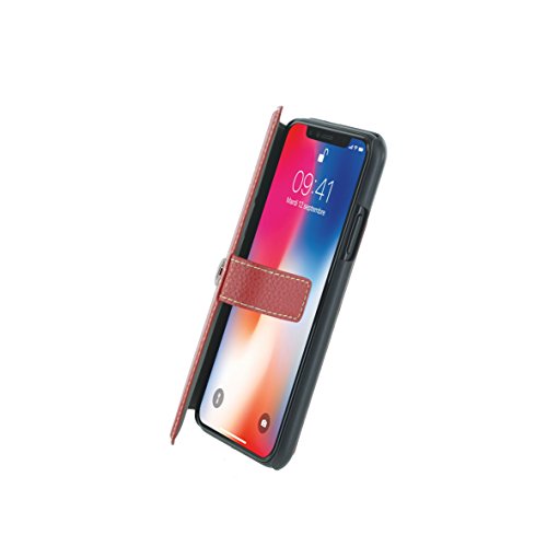 Faconnable – Funda Folio para iPhone X Rojo