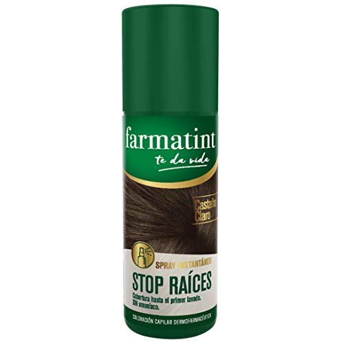 Farmatint Spray Instantáneo Capilar Stop Raíces, Color Castaño Claro - 75 ml