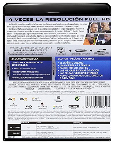 Fast & Furious 8 (4K UHD + Blu-ray] [Blu-ray]