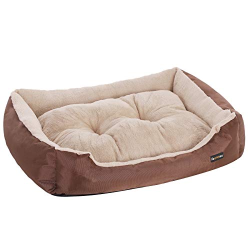 FEANDREA Cama para Perro, Sofá para Perro, 70 x 55 x 21 cm, Marrón PGW03Z