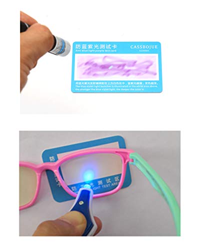 FOURCHEN Gafas de luz anti-azul para niños Gafas de computadora, protección UV Gafas antirreflejo Gafas de computadora Gafas de videojuegos para niños (Pink-green)