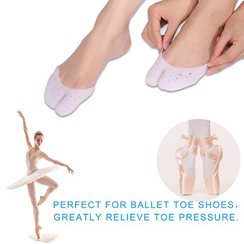 Funda de Gel para los Dedos de los Pies con protección para el antepié, Almohadillas Metatarsales soporte para pies con, cubierta protectora del pie de ballet para Zapatos de Tacón Alto