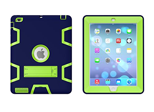 Funda para iPad 2/3/4, Fizze de Tres Capas de policarbonato y Silicona de Alto Impacto, híbrida, a Prueba de caídas, protección de Cuerpo Completo con función Atril para iPad 2/3/4 generación