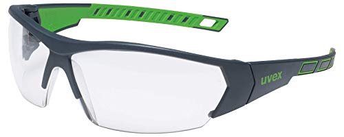 Gafas de Seguridad uvex i-Works - EN 166 170 - Antivaho y Resistente a arañazos y químicos - Transparente/Verde