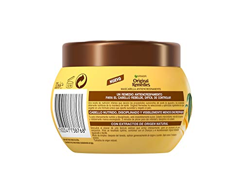 Garnier Original Remedies Aceite de aguacate y manteca de karité Mascarilla capilar para pelo rebelde y encrespado - 300 ml