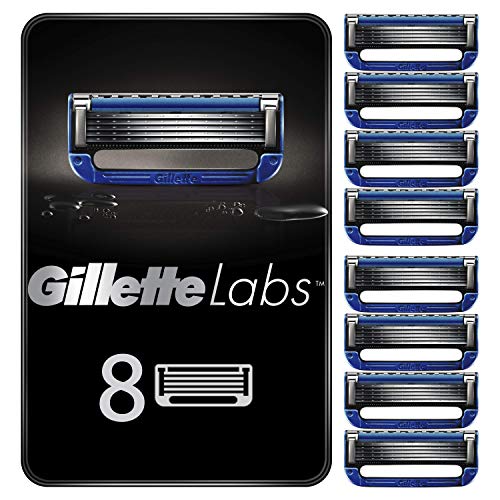Gillette Labs Heated Razor Cuchillas de Afeitar, Paquete de 8 Cuchillas de Recambio