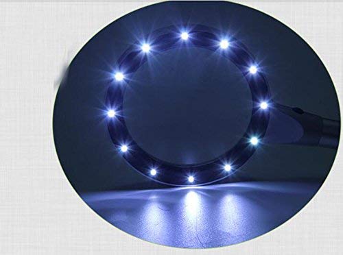 GJJSZ Holding Lectura de Alta definición 20 Veces Lupa 90 mm Cristal óptico Lente Grande Cuerpo de Metal Completo Lupa