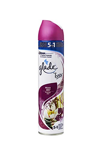 Glade - Ambientador Aerosol, eliminación de malos olores,  hasta 7 horas de fragancia Relax Zen, con aceites esenciales, 1 unidad - 300ml